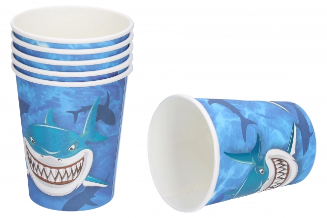 Partybecher SHARK 250ml, 6 Stk.