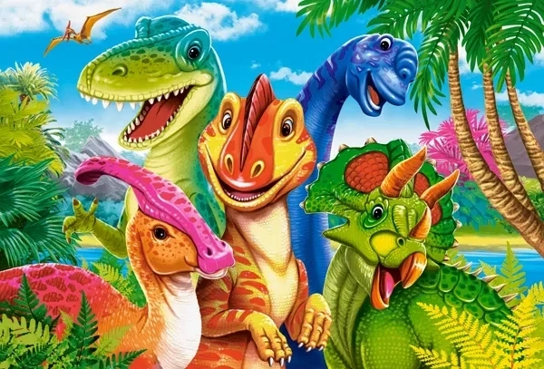 Dinosauier-Selfie Maxi Bodenpuzzle