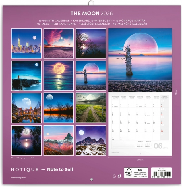 Notizkalender Mond 2026