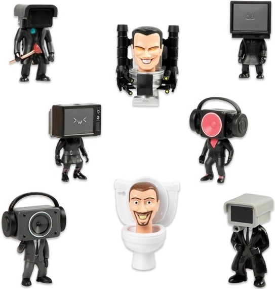 Geheimnisvolle Sammelfiguren Skibidi Toilette