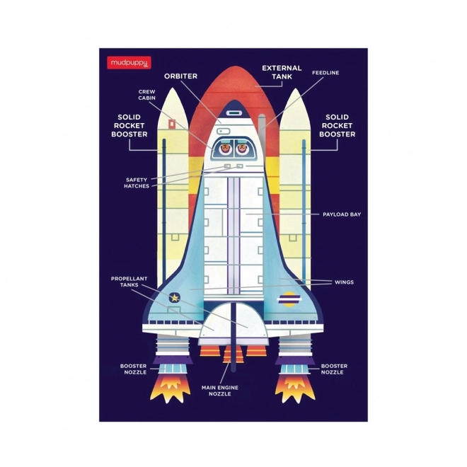 Mudpuppy Puzzle Space Shuttle 48 Teile