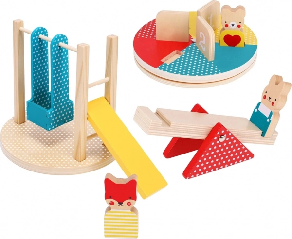 Petit Collage Holzspielplatz-Set mit Tieren