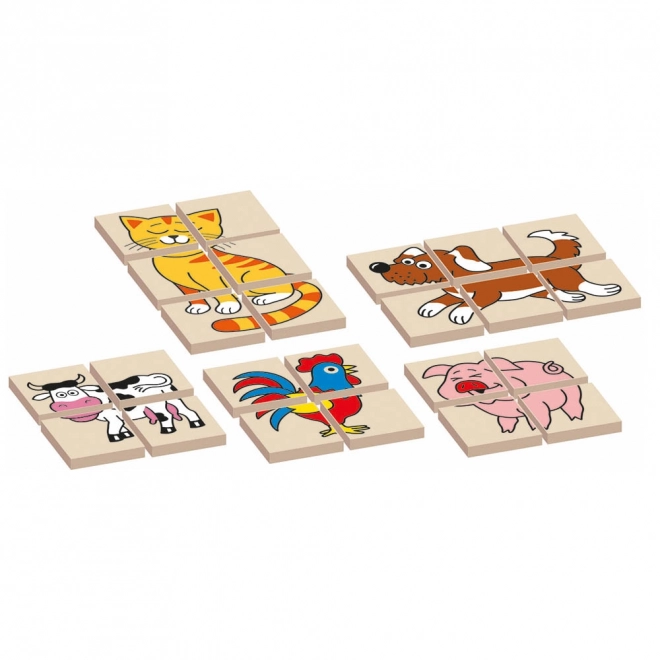 Holzpuzzle Tiere