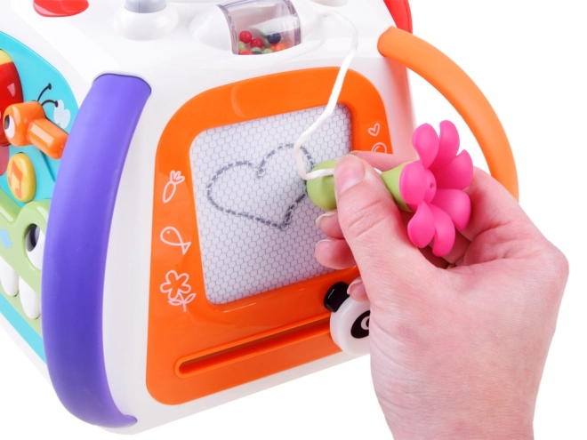 Zeichnen auf der Mini-Tafel und optische Animationen