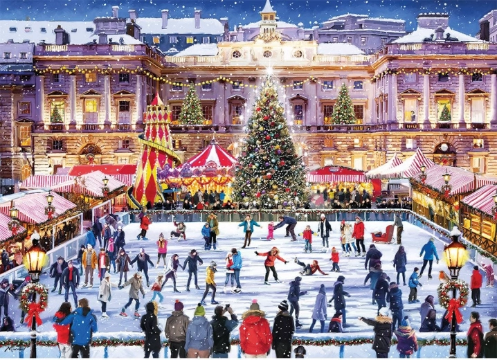 Puzzle Schlittschuhlaufen am Somerset House