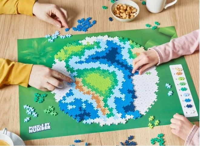 Plus-Plus Puzzle Nach Zahlen Erde 800 Teile