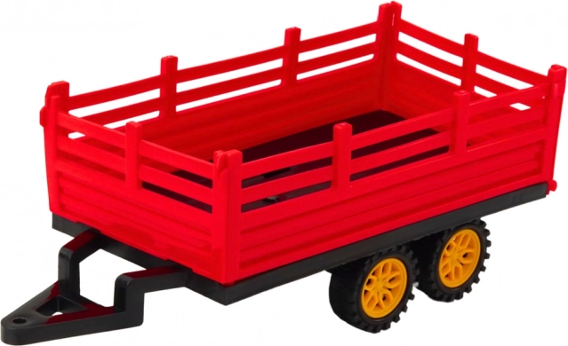Ferngesteuerter Bauernhof-Traktor mit Anhänger rot