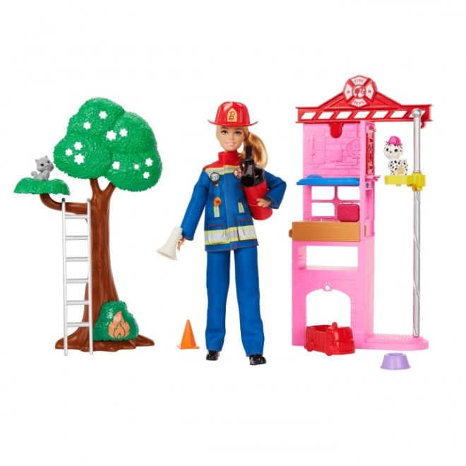 Barbie Feuerwehrfrau Puppe mit Zubehör