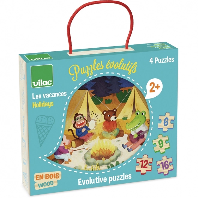 Vilac Holzpuzzle Abenteuer 4er Set