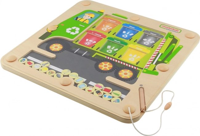 Masterkidz Magnettafel Abfalltrennung Recycling LKW Montessori