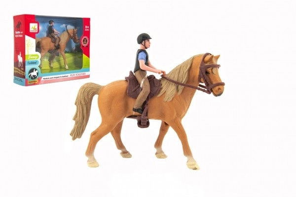 Jockey mit Pferd Spielfigur Set