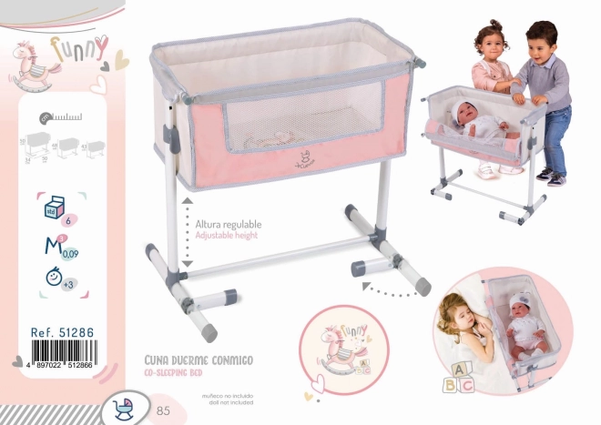 Neugeborenenpuppenbett mit Co-Sleeping-Funktion