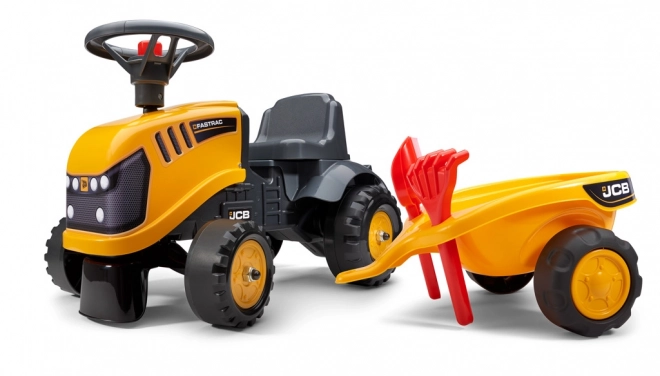 Baby JCB Rutschauto mit Anhänger und Spielzeugset Gelb