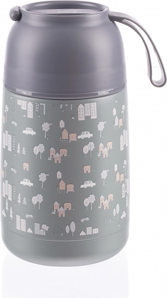 Thermos für Speisen mit Silikonhalter 620 ml, City