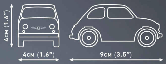 Fiat Abarth 595 Modell aus COBI-Bausteinen