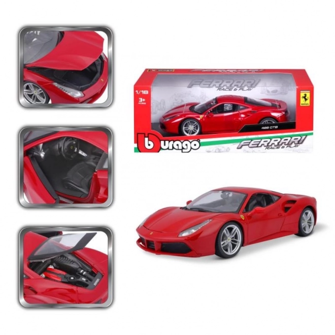 Bburago Ferrari 488 GTB Modellauto Rot