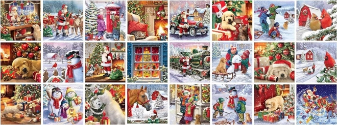 Eurographics Puzzle Adventskalender: Frohe Weihnachten 24x50 Teile