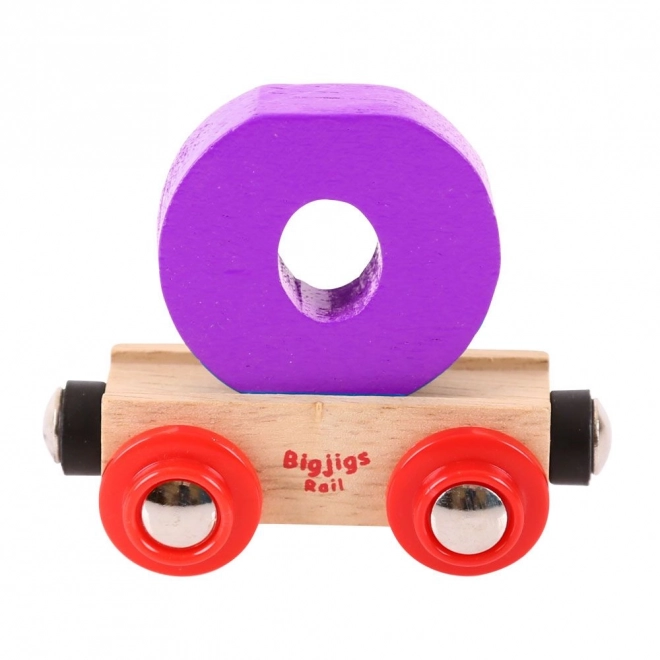 Bigjigs Rail Holzwagon Spielzeugbuchstabe O