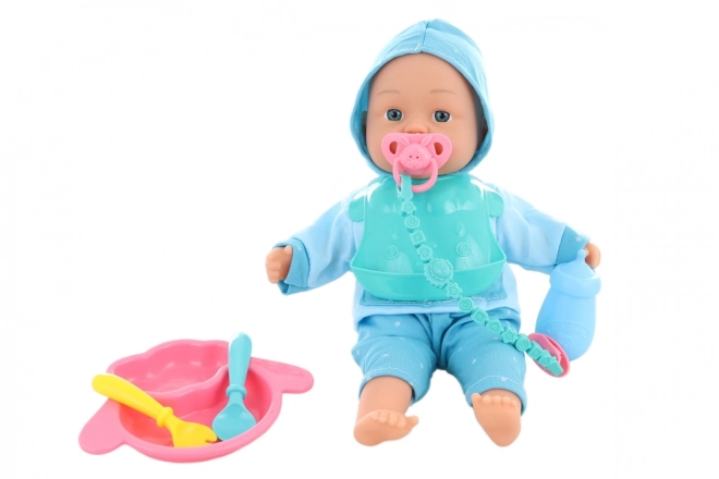 Babypuppe 30 cm mit Geräuschen und Zubehör