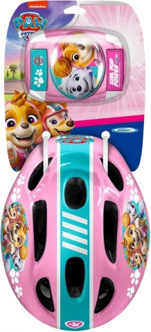 Kinder-Schutzset S mit Mütze und Schützer Paw Patrol rosa