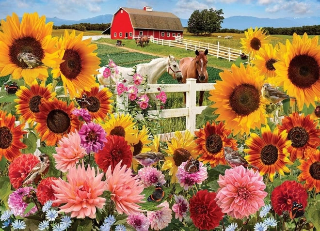 Puzzle Sonnenblumenhof von Cobble Hill - 1000 Teile