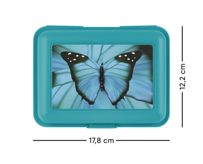 Brotdose Butterfly Blau