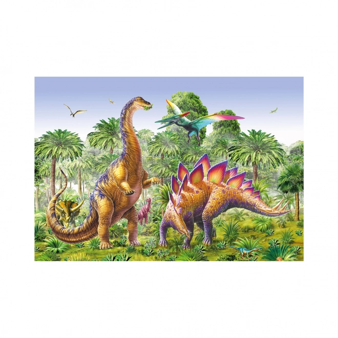 Dinosaurier-Duell Puzzle 2x48 Teile