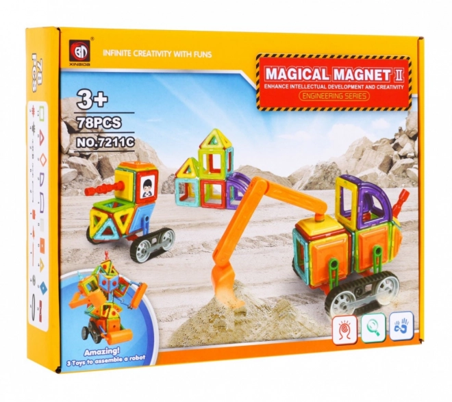 Magnetische Konstruktionsbausteine Set für Kinder ab 3 Jahren