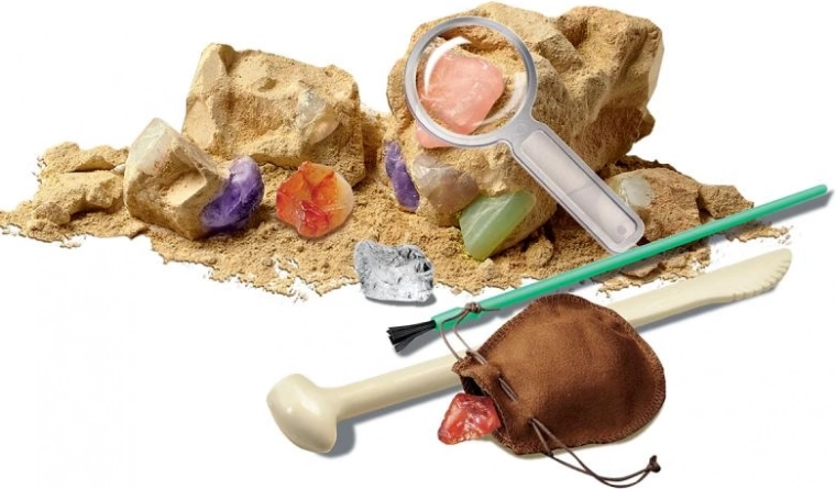 Bergung von Mineralen und Arbeiten mit Werkzeugen