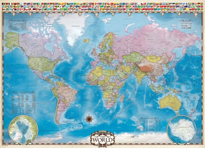 Weltkarten-Puzzle mit 1000 Teilen