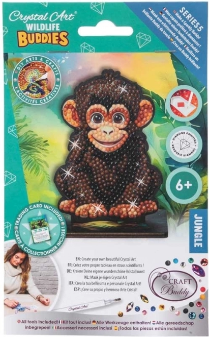 Diamantmalerei Dschungel: Schimpanse