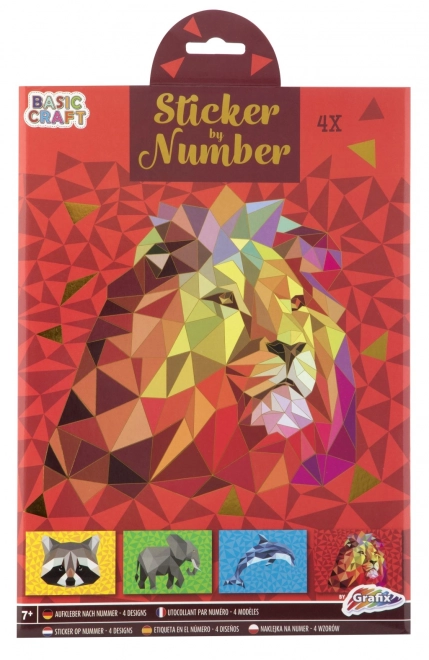 Sticker-Puzzle nach Zahlen A4
