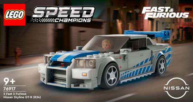 Lego Speed Champions Nissan Skyline GT-R R34 Modell aus Fast & Furious