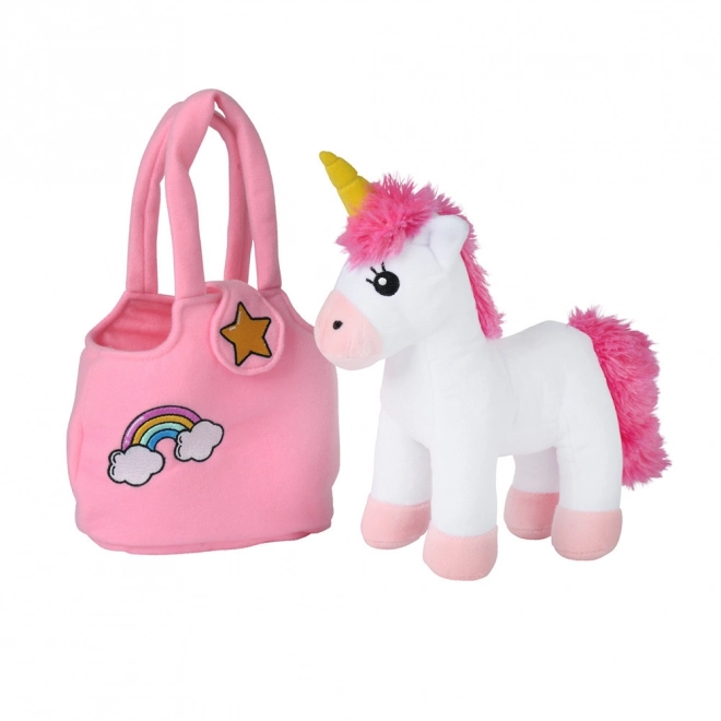 Plüsch-Einhorn in Handtasche