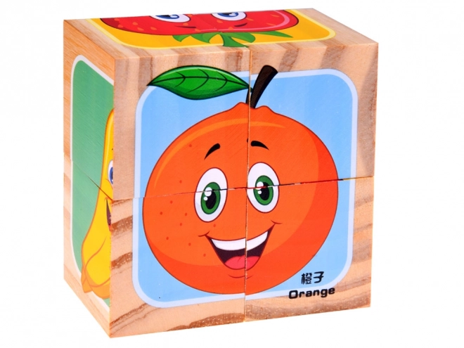 Holzwürfel Fruchtpuzzle