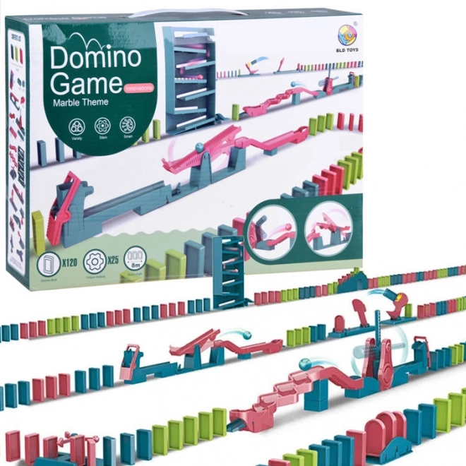 Domino-Spielkplötze und Hindernisse