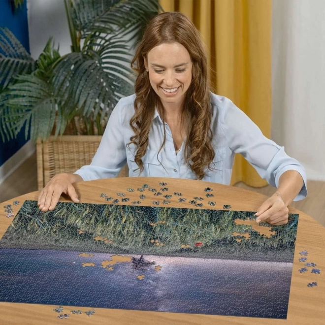 Ravensburger Puzzle Nachtlicher Himmel über Getreidefeld 1500 Stück