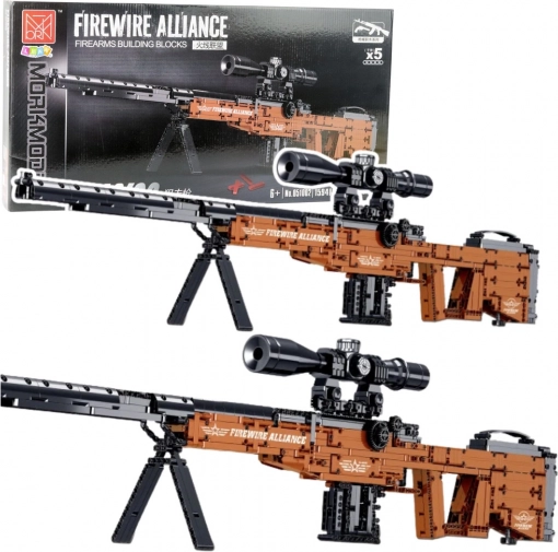 Konstruktions-Bausatz Scharfschützengewehr AWM mit Schussfunktion, 1594 Teile