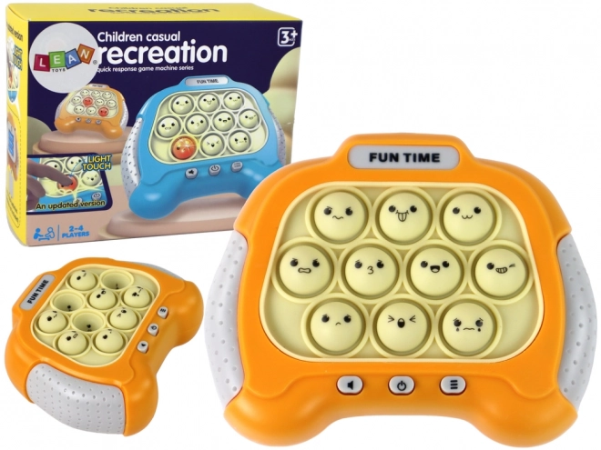 Sensorische Spielkonsole Pop It mit Licht und Sound in Gelb