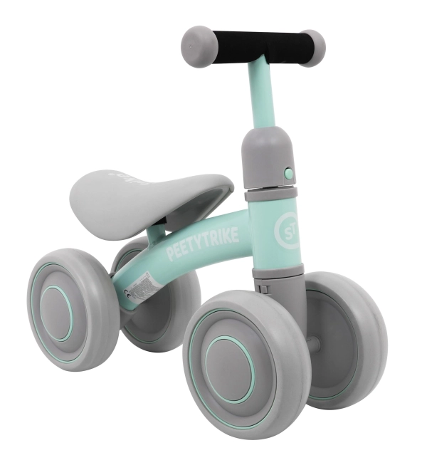 Lauflernrad PettyTrike Weiß 4-rädriger SporTrike Kinderfahrzeug – türkis