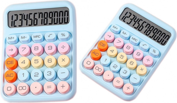 Blaue Bürorechner Science Multifunktionale bunte elektronische Taschenrechner