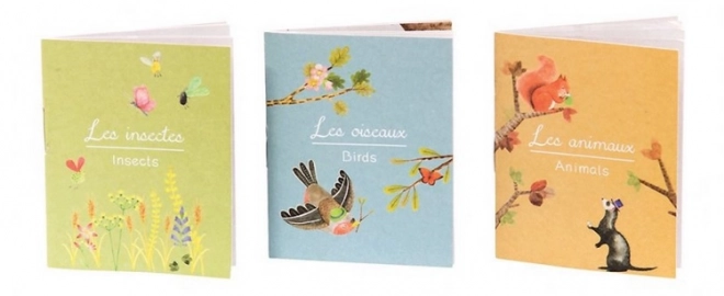 Set zum Projizieren von Geschichten Garten mit Notizbüchern Moulin Roty