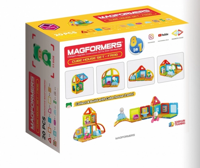 Magnetische Bausteine Cube House Frosch