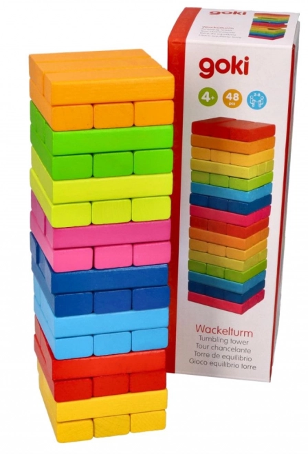 Goki Balancespiel Holz Turm Regenbogen Jenga