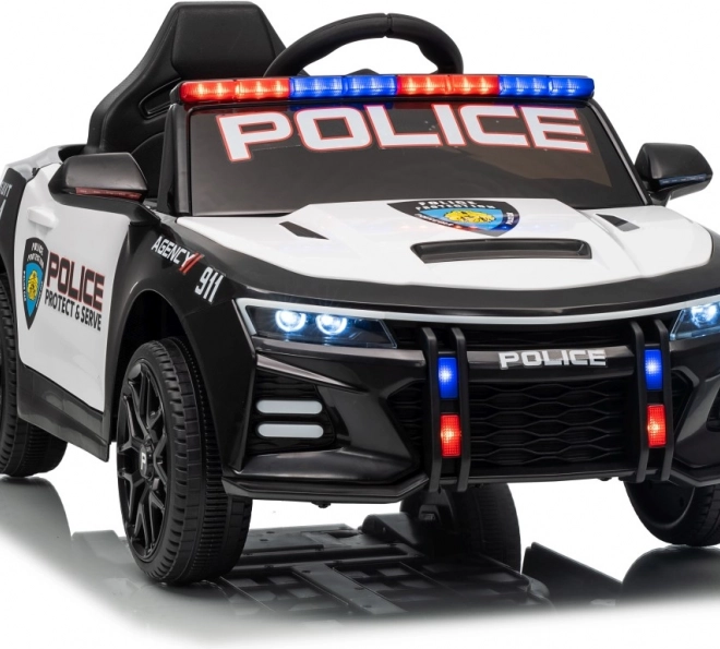 Schwarzes Polizeiauto 911 Agentur