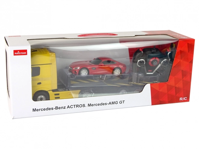 Fernsteuerung Abschleppwagen Mercedes-Benz Gelb Rot