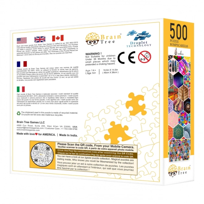 Bildkachel-Puzzle 500 Teile Brain Tree