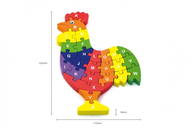 3D Puzzle - Hahn mit Buchstaben