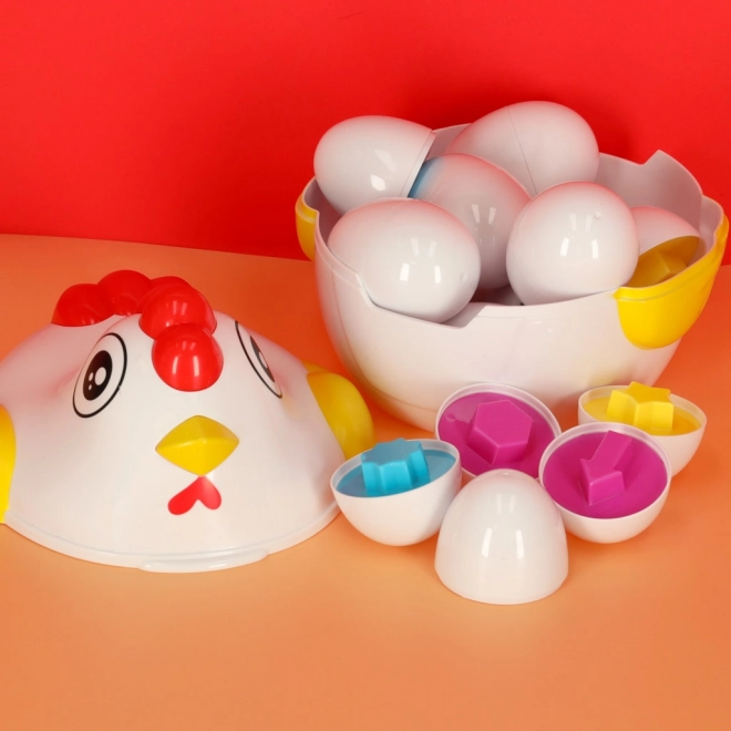 Bildungspuzzle Huhn mit Sortierer für Eiformen