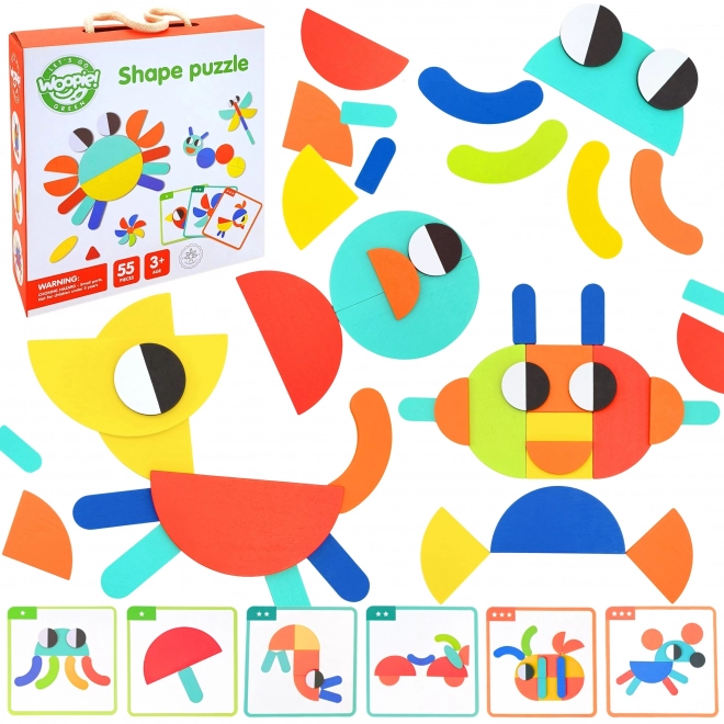 Montessori Holzpuzzle 40 Muster Zum Nachbilden